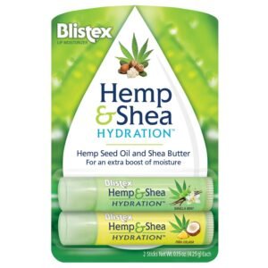 711S00zGmAL._SL1500_.jpg Blistex Hemp & Shea Hydration, 2 count