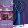 711d-yYuioL._SL1500_.jpg Teenitor 4pcs Pony Hair Tail Accessories, 2 Pairs French Braiding Tool, Turvy Styling Tool for Women Girls, Ponytail Pull Through Tool Purple/Blue