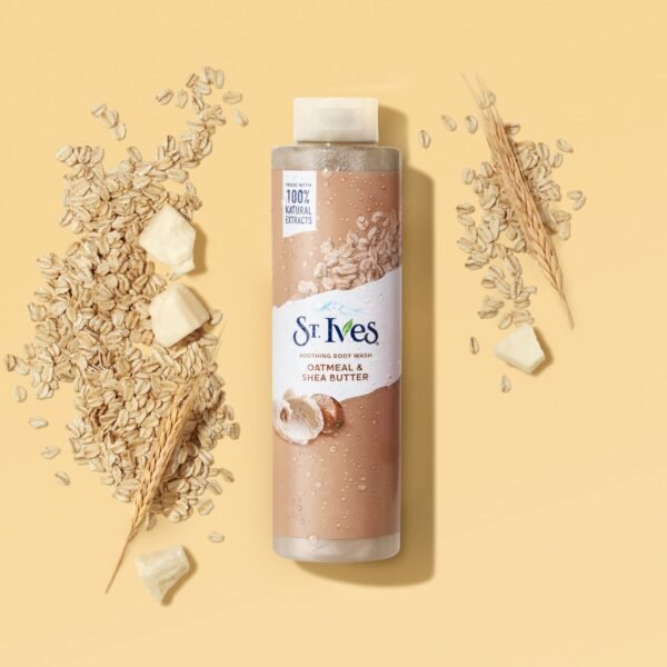 St. Ives Body Wash - Soothing Moisturizing Cleanser with Oatmeal & Shea Butter, Made with Plant-Based Cleansers and 100% Natural Extracts, 16 Oz Ea (Pack of 6)