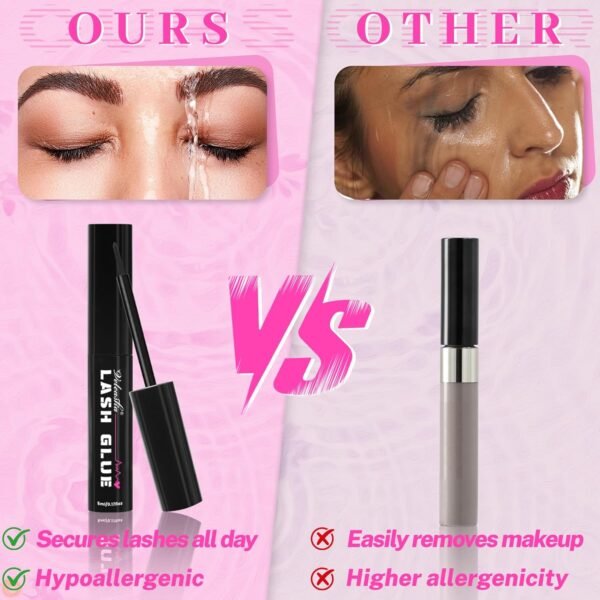 711mmjLPXcL._SL1500_.jpg Veleasha Lash Glue Waterproof Fast Drying Eyelash Bond for False Eyelashes Long Lasting Non-Irritating Lash Adhesive with Brush (5ml / Black)