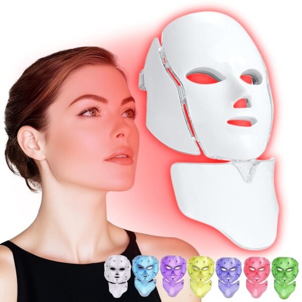Red Light Therapy for Face, Led Face Mask Light Therapy, 7-1 Colors LED Facial Skin Care Mask