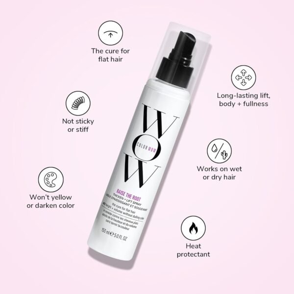 COLOR WOW Raise the Root Thicken + Lift Spray - All-Day Volume for Fine, Flat Hair without dulling color