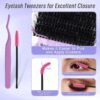 711z9aEZwgL._SL1500_.jpg DIY lash Extension Kit 60D+80D Lash Cluster Kit with 240 PCS C/D Curl 12-16mm Mixed,Individual Lashes Clusters Lash Band and Seal Cluster Lash Applicator Individual Lashes Kit(60P/80P D12-16mm Kit)