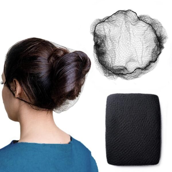 100Pcs Black Hair Net 24" Invisible Hair Nets for Women and Men - Perfect for Hair Bun, Sleeping, & Kitchen Food Service