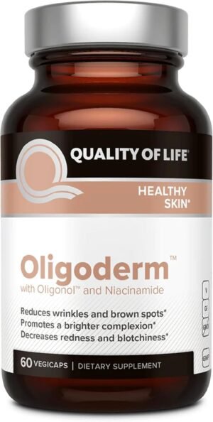 7124DavmWXL._AC_SL1500_.jpg Quality of Life Oligoderm, Premium Skin Support Supplement Featuring Oligonol and Niacinamide - 60 Capsules
