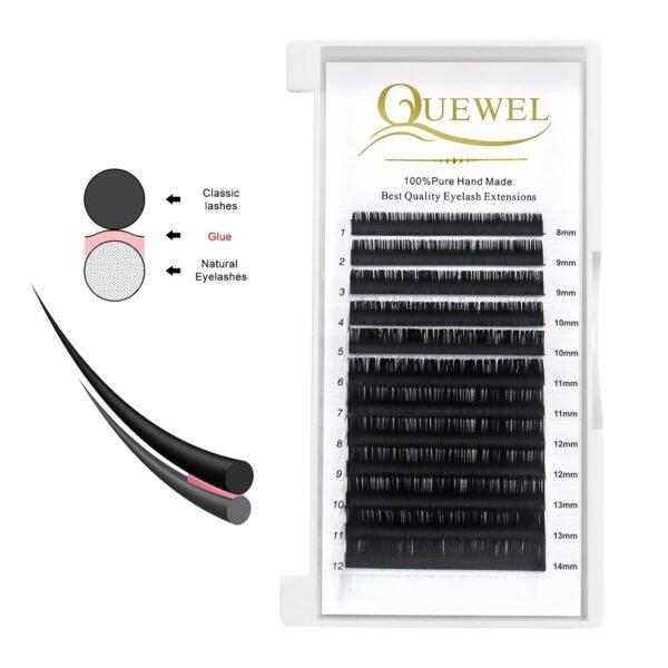 71250l5bKpS._SL1500_.jpg QUEWEL,Eyelash Extension Supplies 0.15 D Curl Mix-8-14mm Classic Individual Lash ExtensionsOptinal 0.03/0.05/0.07/0.10/0.15/0.20 C/D Single 8-25mm Mix 8-14mm 15-20mm 20-25mm(0.15 D MIX-8-14mm)