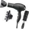 712HnHzq2yL._AC_SL1500_.jpg INFINITIPRO by CONAIR Hair Dryer with Diffuser | Salon Performance AC Motor Blow Dryer | Includes Diffuser, Concentrator and Bonus Blow-Out Brush | Grey - Amazon Exclusive | Packaging May Vary