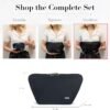 KUSSHI Washable Travel Makeup & Cosmetic Bag - Brush Organizer Sold Separately (Vacationer, Satin Black/Pink)