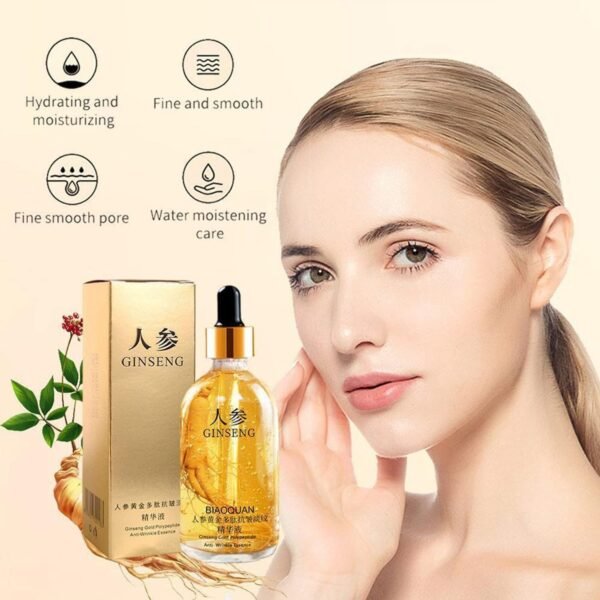 Ginseng Polypeptide Anti-Ageing Essence, Ginseng Extract Liquid Gold Ginseng Anti Wrinkle Serum Oil, Ginseng Polypeptide Essence, Ginseng Gold Serum Korean Anti Aging Essence