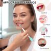 Unaone Lip Scrub Brush - 2 PCS Dual-ended Lip Scrubber Exfoliator and Silicone Lip Brush, 2-in-1 Silicone Lip Scrub Tool Lip Mask Applicator, Gentle Exfoliator & Applicator for Soft