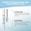 Ardell Seamless Under Lash Clusters Glue & Seal - Clear, Lash Glue for Cluster Lashes, Long Lasting Hold Eyelash Glue with Vitamins A, C, E, 4.2 g, 1-Pack