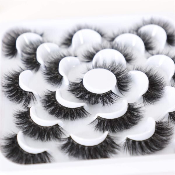 7130vTHGaHL._SL1500_.jpg Newcally Lashes 3D Fake Eyelashes 18MM Dramatic Faux Mink Eyelashes Pack 10 Pairs Thick Long Volume False Eye Lashes