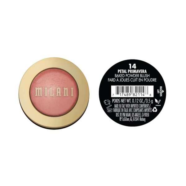 713BcQCtISL._SL1500_.jpg Milani Baked Blush, Powder Blush for Cheeks, Cruelty Free Makeup - Shape, Contour & Highlight Face for a Shimmery or Matte Finish -Petal Primavera