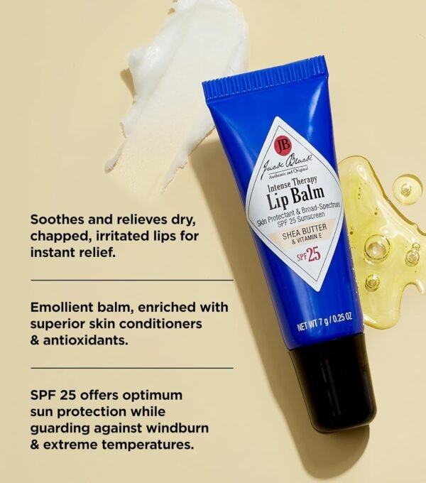 713ByVVNK5L._SL1500_.jpg Jack Black Intense Therapy Lip Balm - Jack Black Lip Balm SPF 25 Sunscreen, SPF Lip Balm for Chapped Lips, Lip Sunscreen, Lip SPF, Lip Moisturizer for Dry Lips, Lip Balm with SPF, Lip Protection