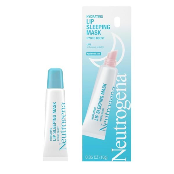 713D1dnlxJL._SL1500_.jpg Neutrogena Hydro Boost Hydrating Lip Sleeping Mask with Hyaluronic Acid, Clear Overnight and Daily Moisturizing Treatment for Very Dry Lips, Fragrance Free Squeeze Tube Lip Balm, 0.35 oz