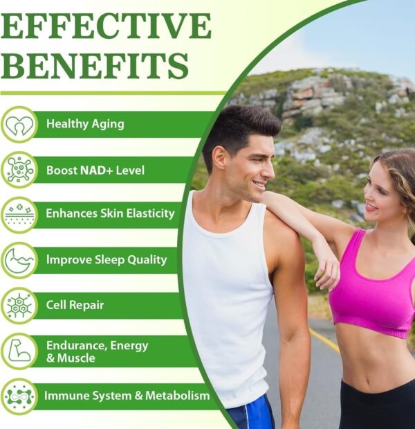 NMNH (Dihydronicotinamide Mononucleotide),NMN Supplement Alternative, 500mg per Serving NAD Supplement to Boost NAD+ Levels As We Age, NMNH for Anti-Aging, Energy, Focus, 120 Count (120 Servings)