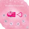 713OToro9hL._AC_SL1500_.jpg blinger® On The Go Mini Starter Kit – Happy (Pink) | 80 Rhinestones | Hair Styling Tool | Hair-Safe – Bling in Brush Out