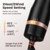 713TtQ0tDcL._AC_SL1500_.jpg slopehill Mini Dual Voltage Hair Dryer Brush,1000 Watts Travel Hot Air Brush with European Plug, Ionic One Step Hair Dryer and Styler for Women for Home & Salon, 2 Heat & 2 Speed Settings