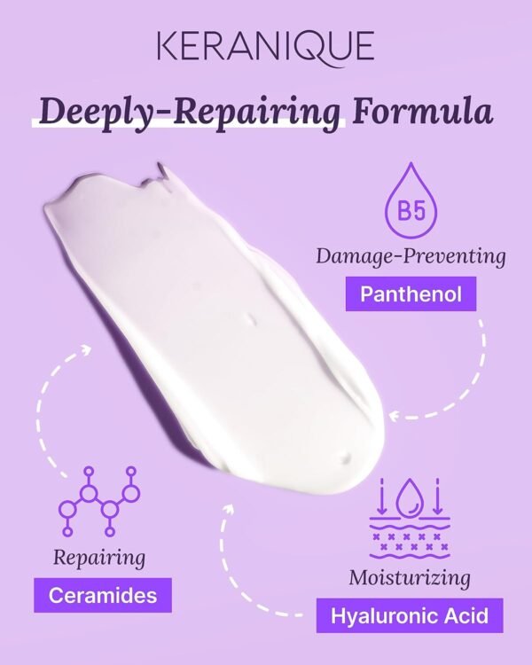 Keranique Hair Mask - Deep Repair and Intense Hydration for Damaged, Dry, Fine Hair with Keratin Protein