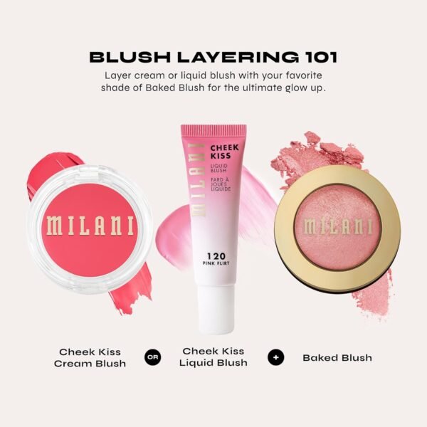 713wyPbSmEL._SL1500_.jpg Milani Baked Blush, Powder Blush for Cheeks, Cruelty Free Makeup - Shape, Contour & Highlight Face for a Shimmery or Matte Finish -Petal Primavera