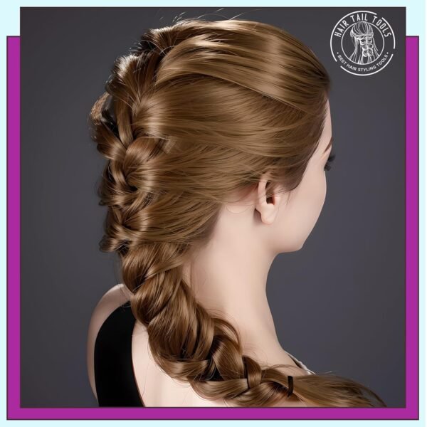 713yaf-dCJL._SL1500_.jpg Teenitor 4pcs Pony Hair Tail Accessories, 2 Pairs French Braiding Tool, Turvy Styling Tool for Women Girls, Ponytail Pull Through Tool Purple/Blue