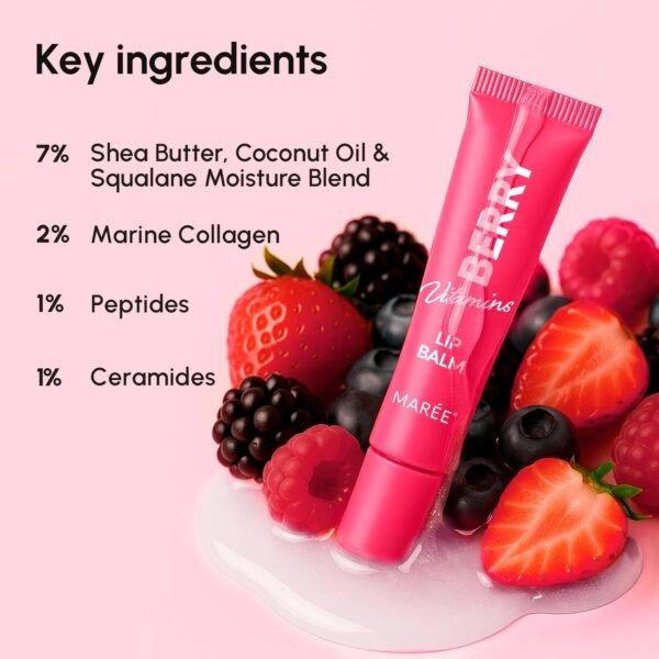 MAREE Lip Moisturizer - Lip Balm Hydrating - Moisturizing Lips Butter Balm Summer Essentials - Peptide Lip Treatment - Lipbalm Moisturizer for Very Dry Lips Care - Balsamo Labial Hidratante de Labios