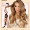 Large Curling Iron 2 Inch, Ceramic Long Barrel Hair Curling Wand, Hair Styling Tool, Dual Voltage, LCD Display, Black