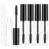 714J-oZ2ahL._SL1500_.jpg 5 Pack 10ml Clear Refillable Eyelash Cream Container Empty Mascara Tube with Brush Wand for Castor Oil/Coconut Oil/Eyebrow Growth Serum, 5 Rubber Inserts, Black
