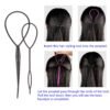 714SDuyx0GL._SL1500_.jpg Hair Bun Maker Ponytail Makers, Hair Design Styling Tool Set Hair Braiding Tools, Topsy Tail Hair Styling Tool, Topsy Hair Tail Tool with Hair Combs, Hair Twist Styling Kit French Twist Braiding