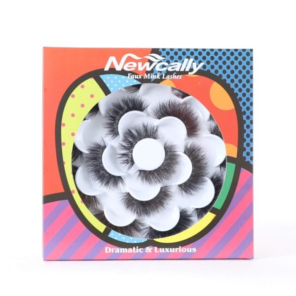 714VAs2AMXL._SL1500_.jpg Newcally Lashes 3D Fake Eyelashes 18MM Dramatic Faux Mink Eyelashes Pack 10 Pairs Thick Long Volume False Eye Lashes