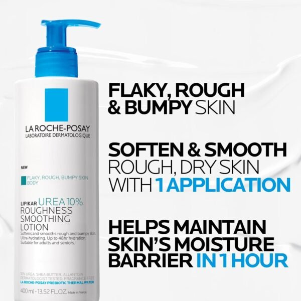714WWBSPKnL._SL1500_.jpg La Roche-Posay Lipikar Urea 10% Roughness Smoothing Lotion, Body Lotion For Dry Skin With 10% Urea + Shea Butter + Allantoin, Rough And Bumpy Skin Lotion, Softens & Smooths Skin With 1 Application