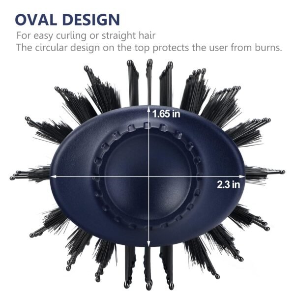 One Step Hair Dryer & Volumizing Brush, Aima Beauty Hair Styling Tool - Ceramic Straightener, Curler, Hot Air Styler & Ionic Salon Brush, Prussian Blue