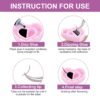 100PCS Glue Rings Lash Rings for Glue Glue Rings for Eyelash Extensions Eyelash Glue Holder Lash Glue Rings Smart Glue Cups Pink