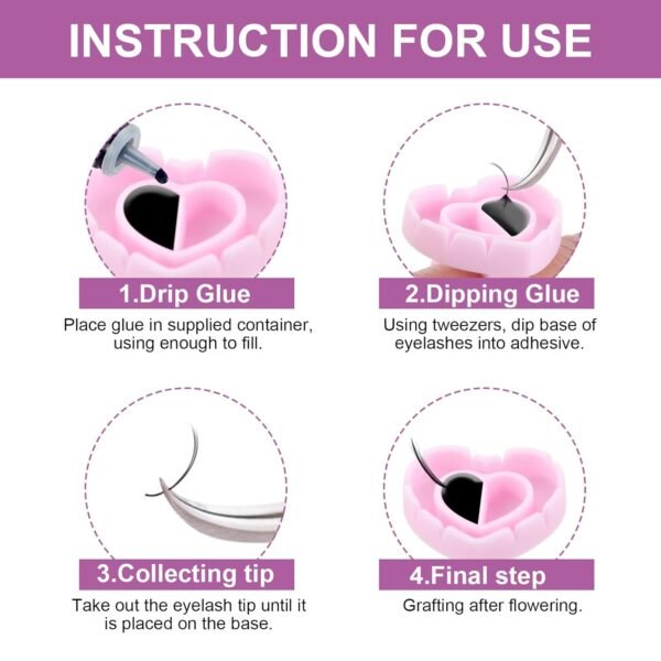 100PCS Glue Rings Lash Rings for Glue Glue Rings for Eyelash Extensions Eyelash Glue Holder Lash Glue Rings Smart Glue Cups Pink