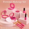 Pretend Makeup Kit for Toddlers Girls Toys Age 3 4 5 6 7 8 Years Old Gifts, Fake Play Makeup Set for Kids Toy 3-5 4-6, Unicorn Princess Little Girl Purse with Make up