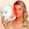 714pbjYCZNL._SL1500_.jpg NEWKEY LED Face Mask Light Therapy,Red Light Therapy for Face Wrinkle Blue Light Therapy Mask for Face Acne,150LEDs,10 Min Auto Shut off, Wired