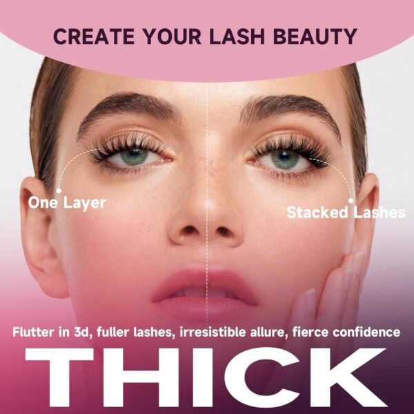 714z9WgJtDL._SL1500_.jpg Cluster Lashes, Mink Fake Eyelashes 3D Volume Lashes, 144 Pcs Natural Eyelashes Mixed 8-18mm, DIY Cluster Eyelash Extensions at Home, D Curl Lash Clusters Soft & Lightweight (Dreamy)