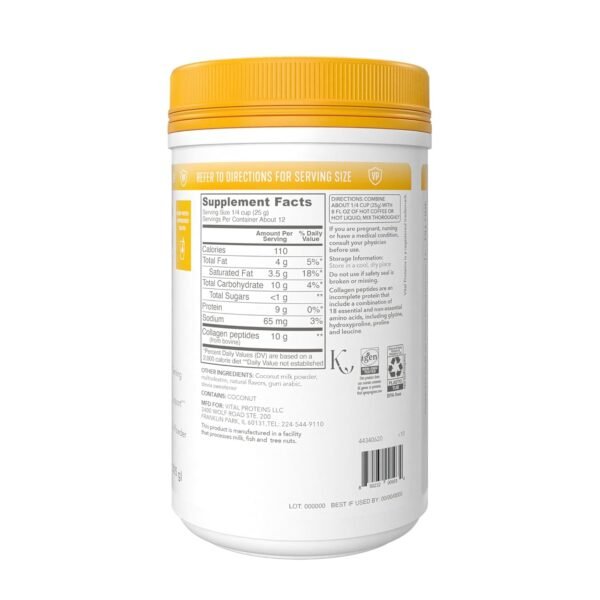 7154NYamaFL._SL1500_.jpg Vital Proteins Collagen Peptides Powder - Vanilla Protein Coffee Creamer for Hair, Skin & Nails Support