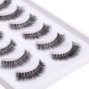10 pairs False Eyelashes Natural Look Eyelashes Soft Fake Lashes 100% Handmade Lashes Reusable Eye Lash Transparent Band 1 Pack by EMEDA 002 Style