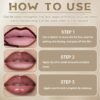 715Bjj5DXNL._SL1500_.jpg Peel Off Lip Liner Stain Tattoo, Long Lasting Waterproof Lip Stain Peel off, Tattoo Nude Lip Liner and Lip Gloss Combo, Non-Stick Cup Nourishing Lip Gloss Set Lipstick Makeup