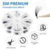 715JFEYurL._SL1500_.jpg Premade Fans Short Stem 500 PCS 20D Eyelash Extensions 0.07mm C/D Curl 9-16mm Mixed WENDY LASHES Russian Volume Pre-made Lash Extension (500PCS-20D-0.07-D, 9-16mm mixed)