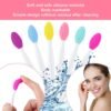 24 Pcs Silicone Exfoliating Lip Brush with Container, Double Sided Silicone Lip Scrubber Soft Cleaning Applicator for Plump Smoother Appearance (Mixed Colors)