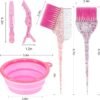 11pcs Hair Coloring Kit - Professional Salon Tools for DIY Mixing, Includes Clips, Bowl, Dye Brush, Earmuffs - Perfect for Bleaching and Dye