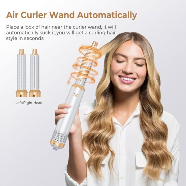 Hair Dryer Brush 5 in 1, Negative Ion Blow Dryer Brush Set Upgrade Hot Air Brush As A Gift for Straight/Curl/Drying/Smoothing Air Styler Curling Wrap Air Curler, Curling Iron Hair Styling Tools