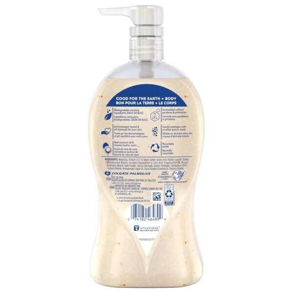 Softsoap Body Wash Pump, Coconut Butter Scrub, Exfoliating Body Wash, 32 Ounce (Pack of 1), WHITE (Package May Vary)