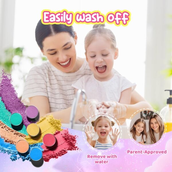 Kids Makeup & Jewelry Kit for Girls - Washable Real Cosmetics Set with Bracelet-Making for Children Toddler, Princess Dress-Up Toy, Ideal Winter Birthday Gift for 4-12 Year Olds (Pink)