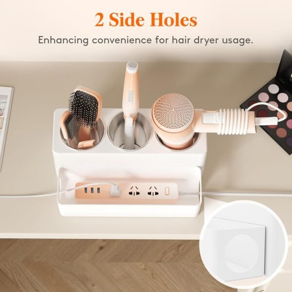 Lifewit Hair Tool Organizer, Hair Blow Dryer Holder Countertop, Removable Acrylic Hair Brush Storage Stand for Curling Iron/Hair Styling Tools/Makeup Accessories in Bathroom, Vanity, Kitchen