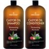 Castor Oil Shampoo and Conditioner - An Anti Hair Loss Set Thickening formula For Hair Regrowth, Anti Thinning Sulfate Free For Men & Women Anti Dandruff Treatment - 16 oz