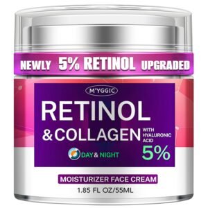 7166kqDwZqL._SL1500_.jpg Collagen Moisturizer Retinol Face Cream with Hyaluronic Acid & Arbutin, Day & Night Anti Aging Facial Moisturizing Cream for Face and Neck to Reduce Wrinkles, Women and Men ,1.85 Fl Oz