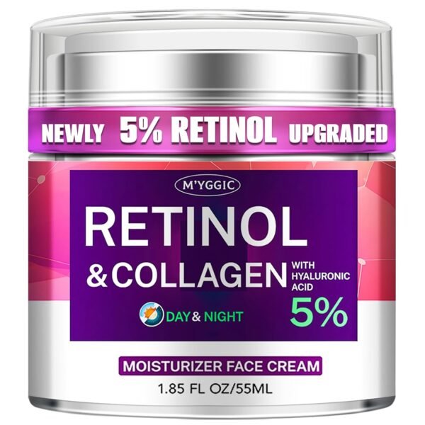 7166kqDwZqL._SL1500_.jpg Collagen Moisturizer Retinol Face Cream with Hyaluronic Acid & Arbutin, Day & Night Anti Aging Facial Moisturizing Cream for Face and Neck to Reduce Wrinkles, Women and Men ,1.85 Fl Oz
